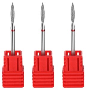 YUXIANLB 3 Stück Diamant-Nagelbohrer - perfekt für Maniküre-Salon und zuhause, professionelles Nagelhautentfernen, alles