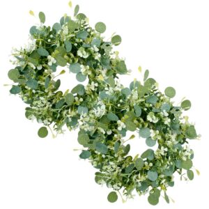 30 cm Großformatiger Eukalyptus Künstlicher Kranz Dekoration für Haustore und Zimmer | Frühlings-Sommer-Thema Künstlich