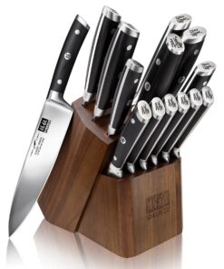 **14-teiliges Shan Zü Küchenmesser Set mit Block** | **Professionelles Deutsches Shan Zü Küchenmesser Block Set** | **S