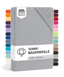 LARAWELL Spannbettlaken 100x200cm Baumwolle, atemreich und formstabil für Kinder in der Sommerpause