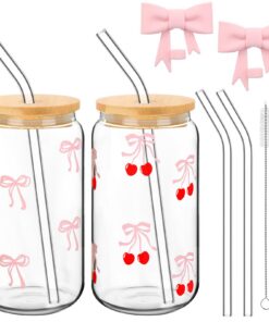 500ml dicke, robuste Glasbecher für Kaffee und Cocktails - elegante Speiserelieferung | luftdichtes und wasserdichtes D