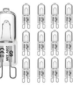 Glühbirne G9 Dimmbar 230V 2700K für Wandlampe und Stehlampe - 12 Stücke Halogen Leuchtmittel G9 33W