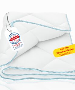 Sommerdecke 135x200 - SEHR weiches Atmungsaktives Mikrofaserbett - Sommerbettdecke 135 x 200 Pflegeleicht - dünne Steppd