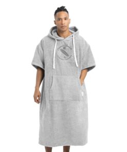 HOMELEVEL Surf Poncho Unisex aus 100% Baumwolle - Badeponcho mit Kapuze OEKO-TEX für Surfer