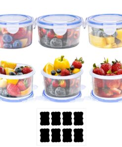 Frischhaltedosen mit Deckel - BPA-frei, 6 Pack 300ML, Luftdicht für Meal Prep, Gefrierdosen Set 12er-Pack (6 Behälter +