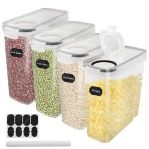 TNTGMG 4er Set Luftdichte Lebensmittelbehälter, BPA-frei, ideal für Küche und Vorratskammer, mit Flip-Top-Deckel und Mar