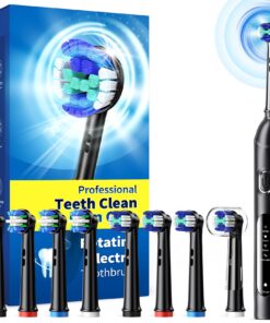 Rotierende elektrische Zahnbürste für Erwachsene (8 Bürstenköpfe, 4 Modi Deep Clean, 2m Smart Timer)