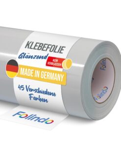 FOLINDO Selfklebende Möbelfolie für Küche - Transparent, Glanz, 5m x 126cm, Ideal für Küchen- und Möbeldekoration