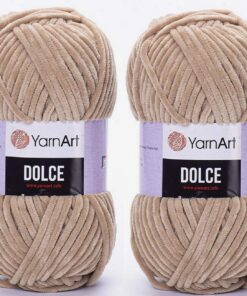 YarnArt Dolce-Garn, 100 % Mikro-Polyester, für Babys, warm in der Wiege, 2 x 100 g, 260 Meterfähig, Babychenille-Garn: 6