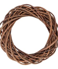 Ideen mit Herz Weidenkranz | Ø 30 cm, 6 cm hoch | ideal für Dekoration, Osterfest, Bastelprojekte | dunkelbraune, ungesc