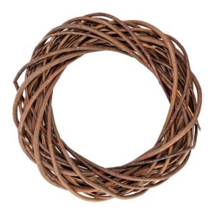 Ideen mit Herz Weidenkranz | Ø 30 cm, 6 cm hoch | ideal für Dekoration, Osterfest, Bastelprojekte | dunkelbraune, ungesc