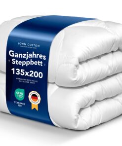 John Cotton Innovativ Atmungsaktive Bettdecke | Für Allergiker Oeko-Test Zertifiziert | Weiche Microfaser Schlafbequemli