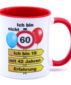 Kaffeetasse Geschenk 42 Jahre Erfahrung für Mann/Frau 330 ml Keramik