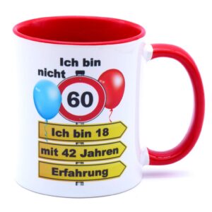 Kaffeetasse Geschenk 42 Jahre Erfahrung für Mann/Frau 330 ml Keramik
