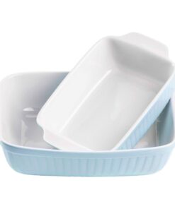 MÄSER 931135 Serie Kitchen Time - Auflaufformen rechteckig im 2er Set - ideal für Lasagne - kratz- und schnittfest - Ker
