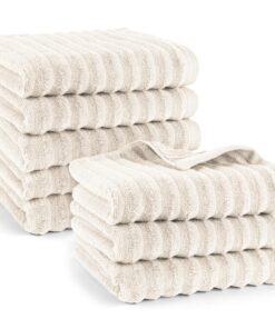 Handtuch 8er-Pack 50x100 cm – 100% Baumwolle, saugstark, schnelltrocknend & weich – Oeko‑TEX zertifiziert