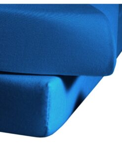 Fleuresse Jenny C klassisches Jersey-Spannlaken 100% Baumwolle Rundumgummi Meeresblau 120x200 cm