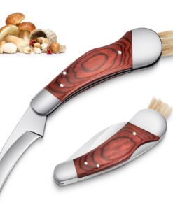 Purple Dragon Pilzmesser mit Bürste Top Wahl für Outdoor-Pilzsammler Klappmesser mit Tasche