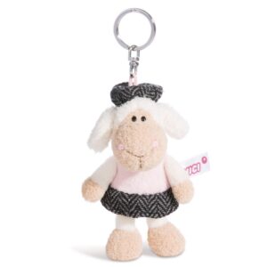 NICI NICI Plüschtier Schlüsselanhänger Schaf Jolly Chic – Kuscheltieranhänger für Schlüssel mit 10 cm Größe – 44262