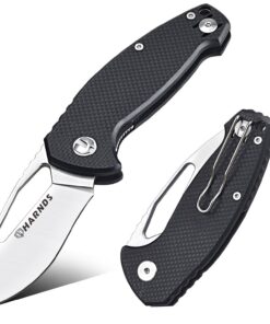 Harnds Seal Outdoor Messer Klappmesser mit Stahlklinge undPocketclip für Outdooraktivitäten