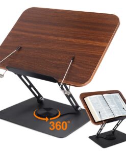 Kochbuchständer Verstellbar Holz 360° drehbar leicht für Küche Büro Schule