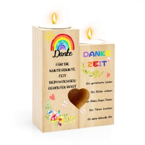 Geschenk für die Lehrerin: Kerzenständer, Geschenkidee für die Schulleiterin, Lehrergeschenk: Hochwertiger Kerzenständer