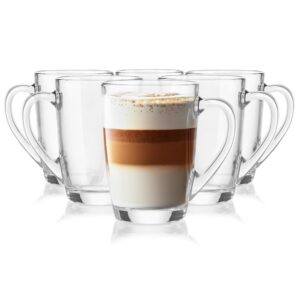 Glasmark KROSNO 1992 Kaffeeglase und Teeglase Mit Henkel für Spülmaschine 6 Stück 300 ml Aero
