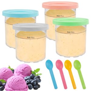 Creami Behälter für Ninja Creami Eismaschine - NC301, NC300, NC299AMZ Serie | 4 Stück | Beitragend für Geschmack und Sic