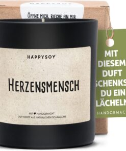 Duftkerze im Glas mit Sojaschmelze - natürlich handgemacht nachhaltig - persönliches Geschenk für beste Freundin