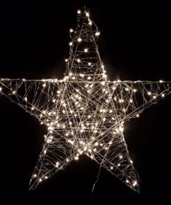 Spetebo Deko Weihnachts Stern 80 warmweiße LEDs 38x38 cm Innen/Außen homemöblieren Lucaschrom LED Stern 38x38 cm für Wei