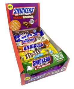 Snickers Protein Bar Mischung Box für Sportler und Fitness mit 12 Riegeln + Traubenzucker