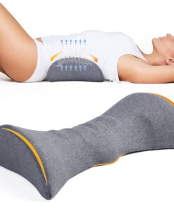 Cozyhealth Dunkelgrau Lendenwirbelstützkissen, Memory-Schaum, Rückenschläfer und Taillenstütze für Rückenschmerzlinderun