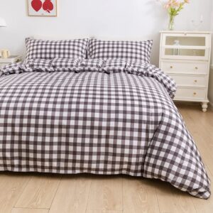 OUYUNKKA Schwarz Weiß Klein Kariert Reversibel Bettwäsche Set für Erwachsene und Kinder