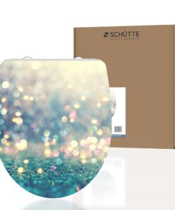 Schütte Magic Light Toilette Absenkautomatik Glitzer | Schütte Toilette Duroplast Klodeckel Schnellverschluss Glitzer |
