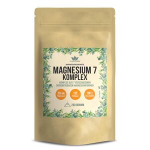 Naturalie® Magnesium Pulver im Komplex 250 Gramm - 7 Magnesiumformen, 336 mg elementares Magnesium pro 2 g, bioverfügbar