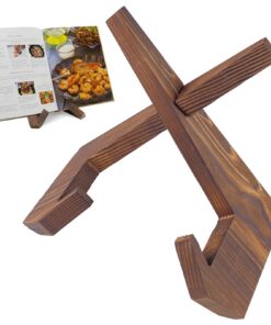 MeoZynxadril Kochbuchhalter, Holzgeschnittener Leseständer für Küche, für Millimeterpapier, Notenblätter, Zeitschriften,