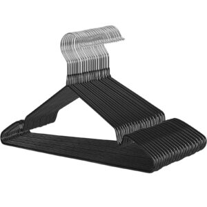 SONGMICS Kleiderbügel, 20 Stück, dünn und Antirutsch, Platzsparend um 360° drehbar, schwarz CRI33B-20 SONGMICS Jackenb