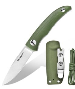 TONIFE Nova Neck Knife mit feststehender Klinge für Outdoor-Edc und Alltagsgebrauch, 68mm, elegantes Halsstück und Lanya