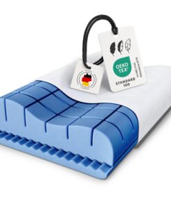 OnlyDreams - Ergonomisches Viskoschaum Nackenstützkissen | Höhenverstellbar + Härte wählbar | Aloe Vera Bezug | Ideal fü
