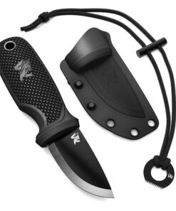 ODENWOLF W-MINI 2 Halskette aus D2 Stahl - Feststehendes EDC Messer fürOutdoor-Gelegenheiten - Portable Messer mit Holst