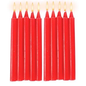 Stromausfallssicher Kerzen Survival Supplies - Duftlose 10X Naturwachs Kerzen für den Haushalt - ideal für Hochzeits- un