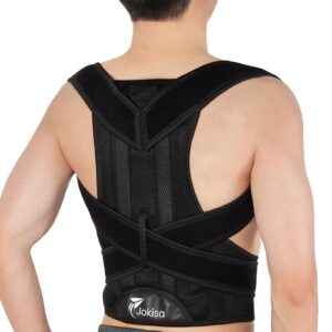 Jokisa Rücken Geradehalter - Haltungskorrektur für Damen und Herren, Verstellbarer Posture Corrector (M) - Rutschende Sc