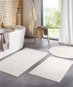 Taracarpet rutschfest waschbar Badematte Homestyle Badezimmerteppich 050x080 cm