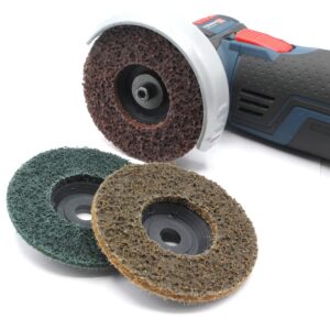 3 x Schleifvlies für Metall und Stahl (Set) Ø 76 mm Akku Winkelschleifer