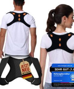 DONNER KRAFT Innovativer Rückenstützgürtel Herren Damen: Verstellbar & Atmungsaktiv für Haltungskorrektur -/pub-Back-Pos