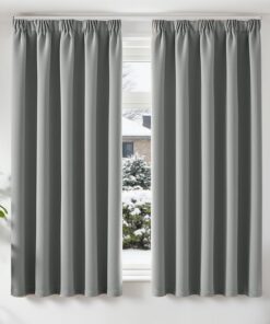 TOPICK Blackout Vorhänge Hellgrau 175x140 cm 2er Set für Wohnzimmer und Schlafzimmer Überblick undead.Nummer 1 OEKO-TEX