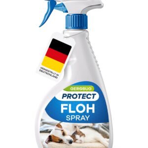 Floh-Spray für Wohnung & Umgebung mit Sofort-Effekt - Hochwirksames Mittel gegen Flöhe bei Hunden & Katzen - Starke Alte