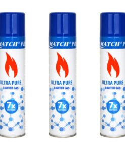 3X 300 ml Feuerzeuggas zum Nachfüllen mit Adaptern | Butangas Nachfüller für Flammbierbrenner | Sturmfeuerzeuge Gas Nach