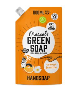 Marcel's Grün Seife Orange & Jasmin - Nachfüllpackung - Umweltfreundlich & Vegan - 97% Biologisch abbaubar - 500 ml