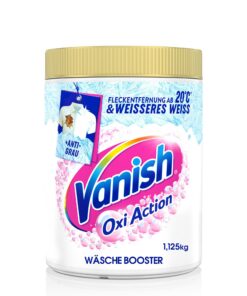 Vanish Oxi Action Powerweiss Pulver – Fleckenentferner für weiße Wäsche – Cradle to Cradle Certified 1 x 1,125 kg